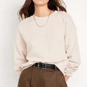 Cream Long Sleeve Top